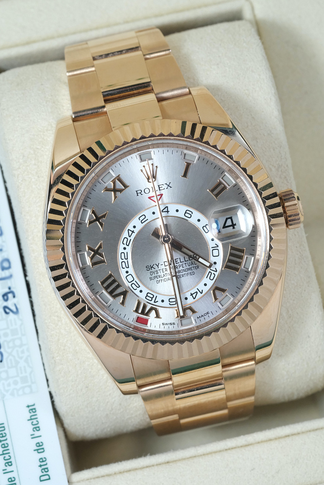Sky-Dweller Rose Gold Sundust Roman Dial