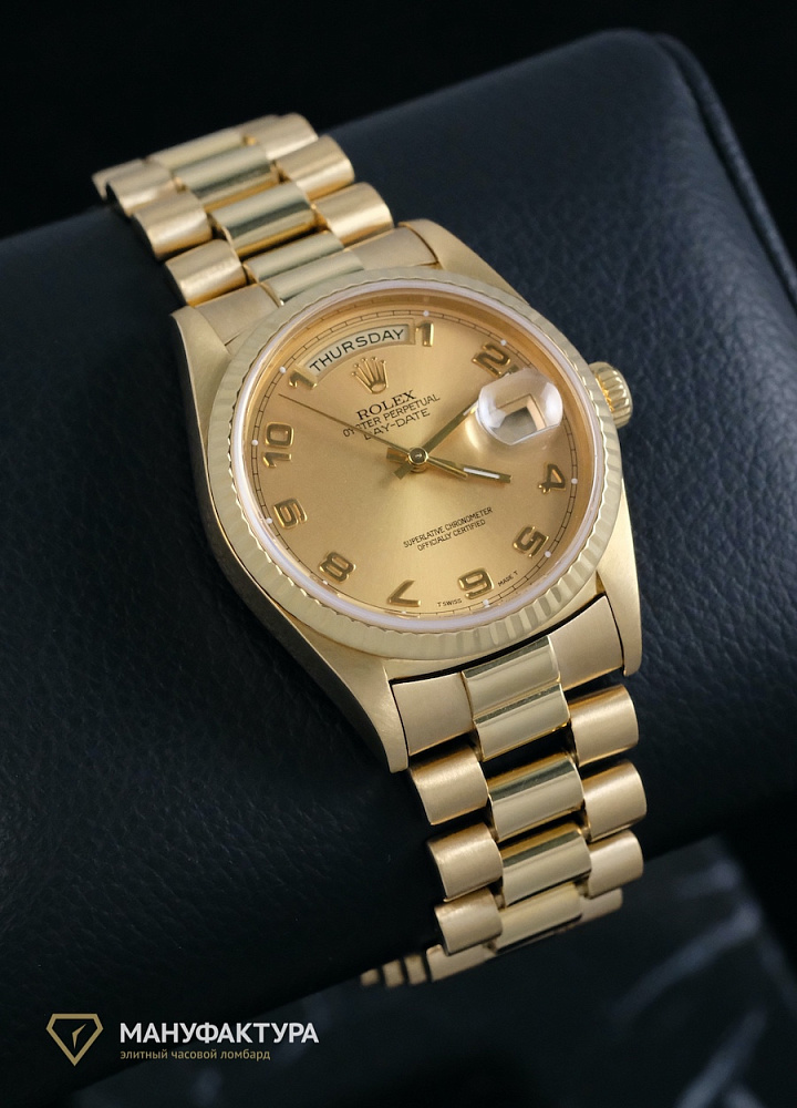 Day-Date 36mm President Champagne Arabic Dial