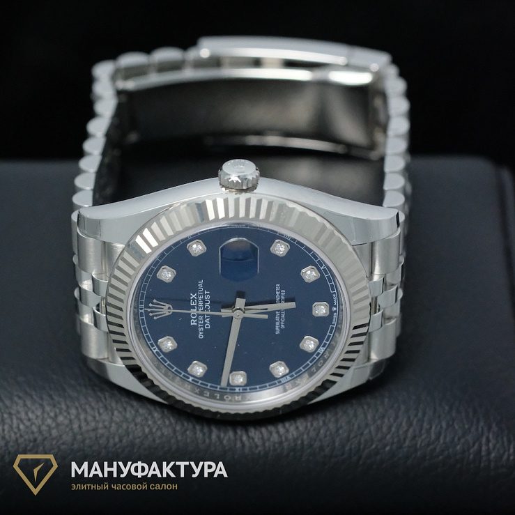 Oyster Perpetual Datejust 41mm Blue Dial Diamond