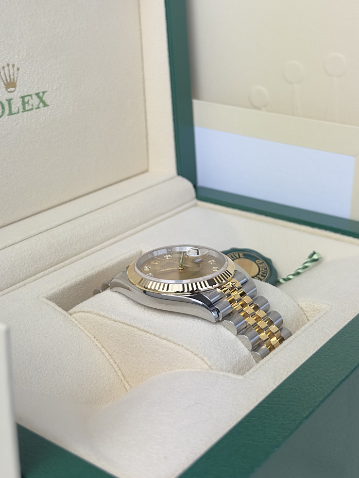 Datejust 36mm Steel & Yellow Gold Champagne Diamond Dial Jubilee bracelet