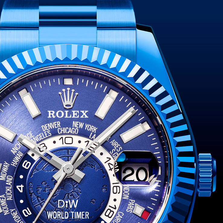 Rolex World Timer Blue DLC