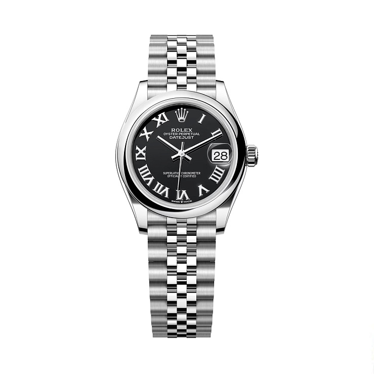 Datejust 31mm Steel Black Roman Dial Jubilee Bracelet