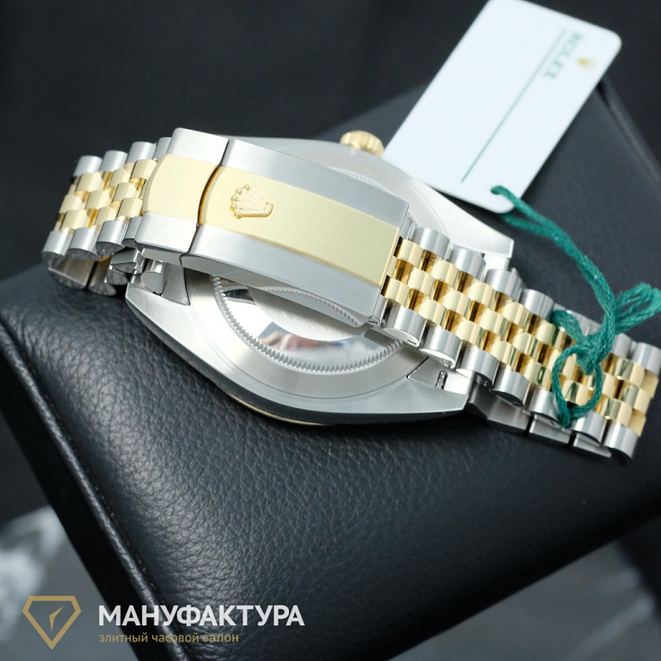 Oyster Perpetual Datejust II Steel And Yellow Gold Black Dial With Diamonds