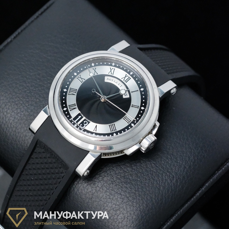 Marine II Big Date Steel Black Dial