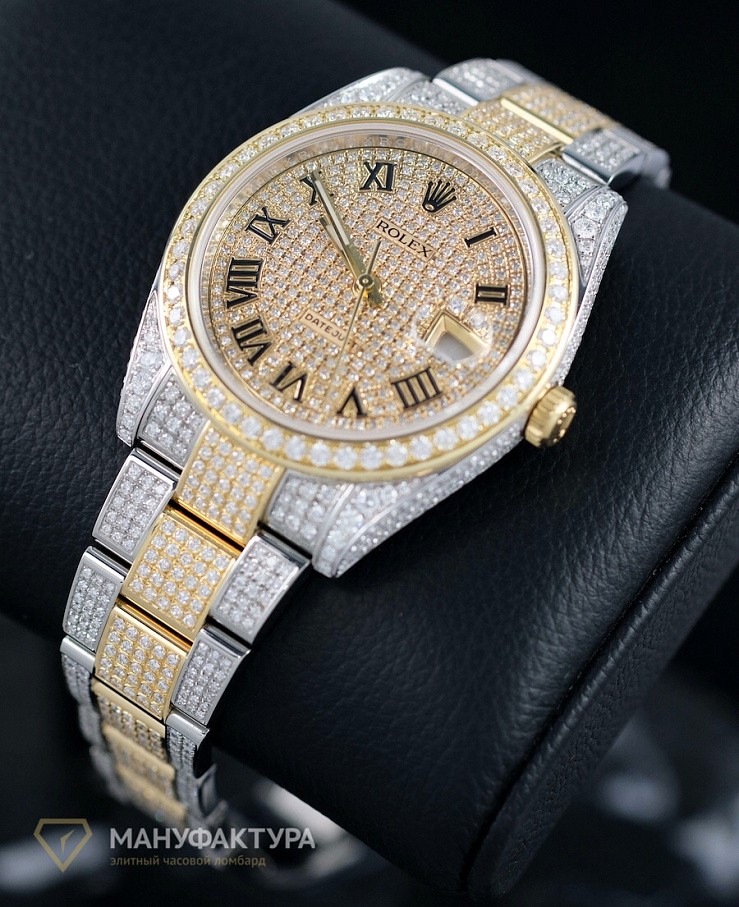 Datejust 41mm Twotone Full Pave Custom Diamonds
