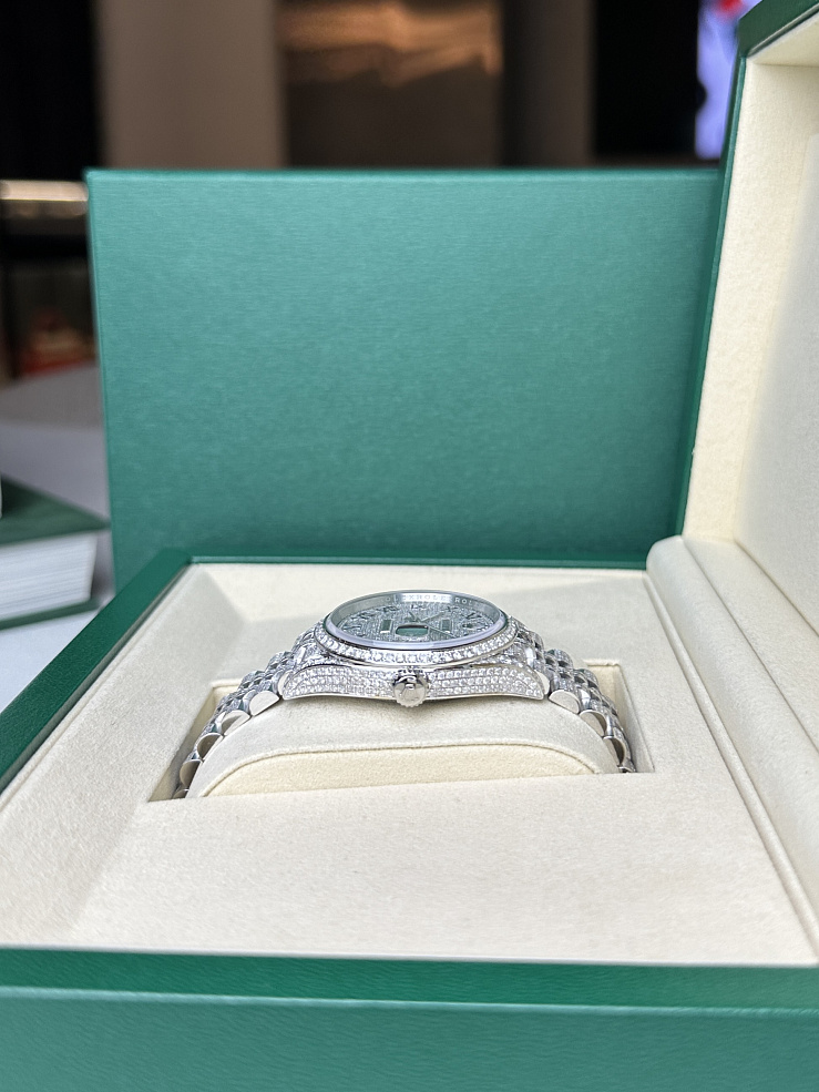 Datejust 36 mm Steel Iced CUSTOM DIAMONDS Jubilee Bracelet