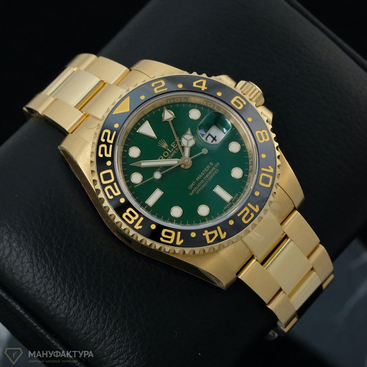 GMT Master Yellow Gold Green Dial