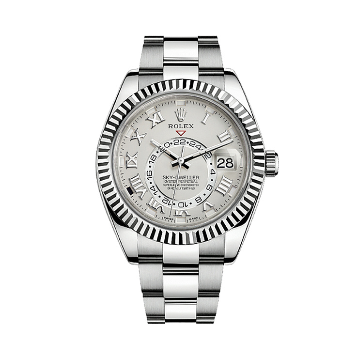 Sky-Dweller White Gold White Dial