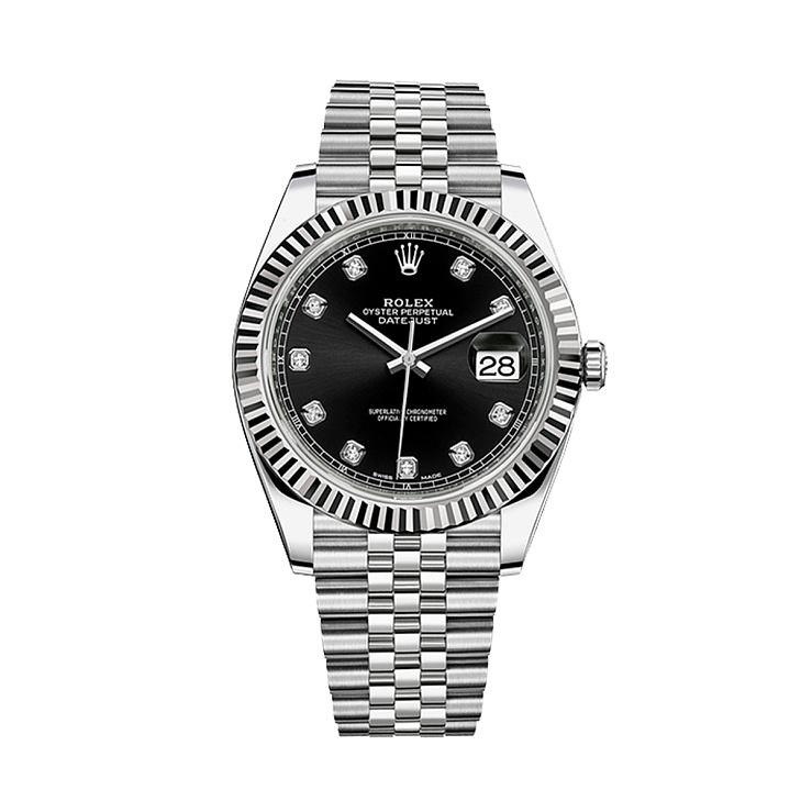 Datejust 41mm Black Dial Diamonds