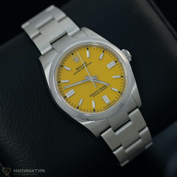 Oyster Perpetual 36 Stainless Steel Yellow Dial