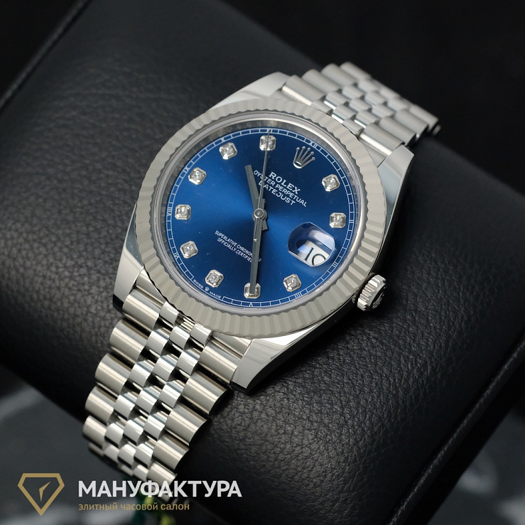 Oyster Perpetual Datejust 41mm Blue Dial Diamond