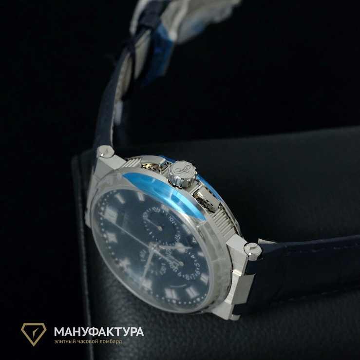 Marine Chronograph White Gold Blue Dial 5527bb