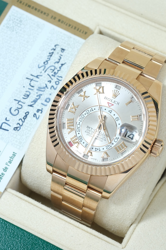 Sky-Dweller Rose Gold Sundust Roman Dial