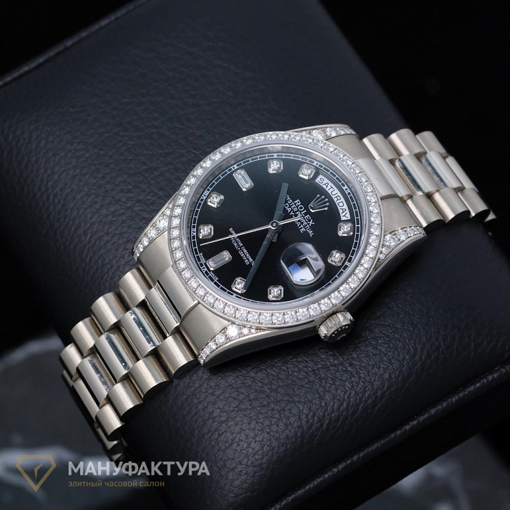 Day-Date 36 мм White gold Factory Diamonds