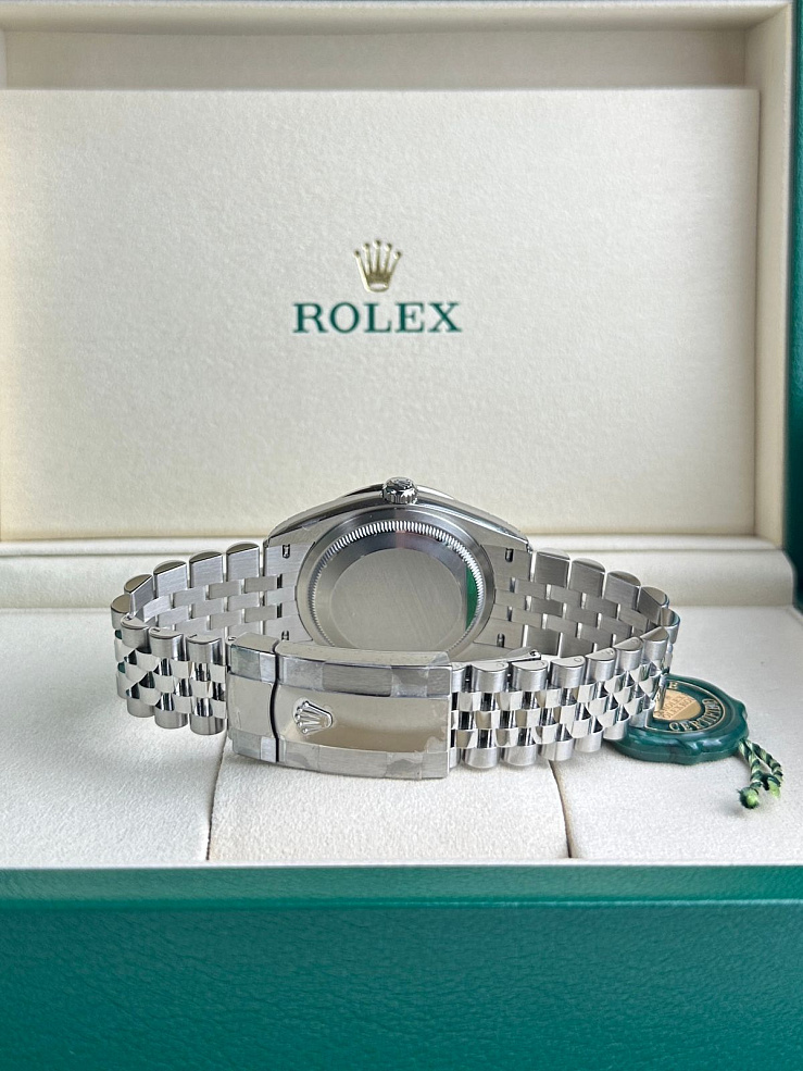 Datejust 36 Steel & White Gold Pink Dial Diamond bezel Jubilee Bracelet