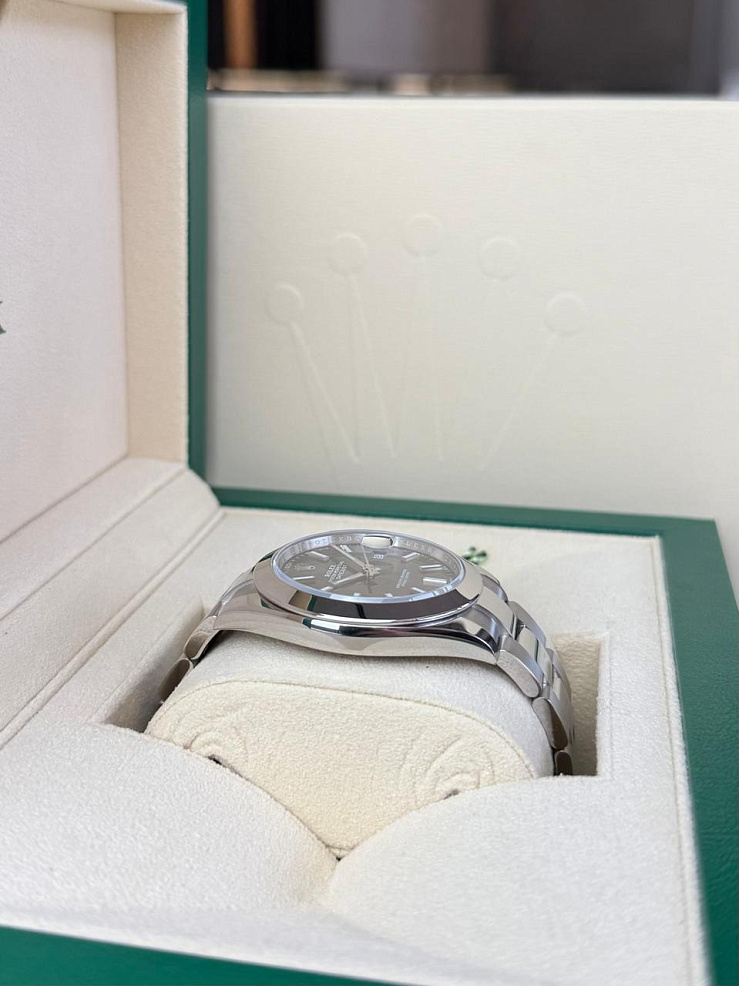 Datejust 41mm Steel Dark Rhodium Dial Oyster Bracelet