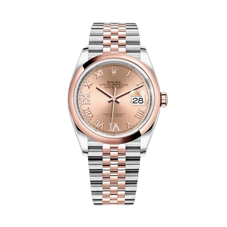DATEJUST 36MM STEEL ROSE GOLD Diamonds pave