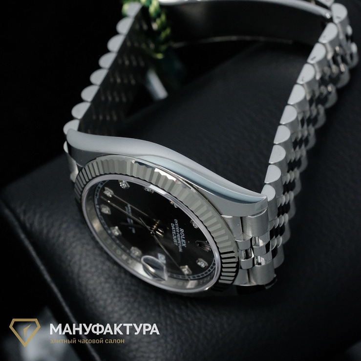 Oyster Perpetual Datejust 41mm Grey Dial Diamonds