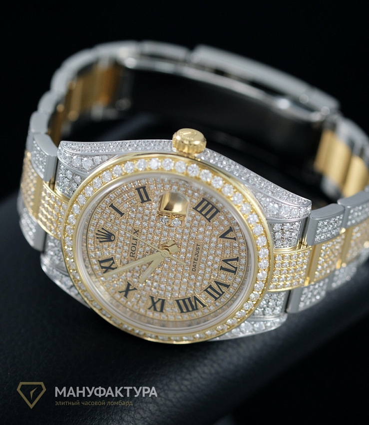 Datejust 41mm Twotone Full Pave Custom Diamonds