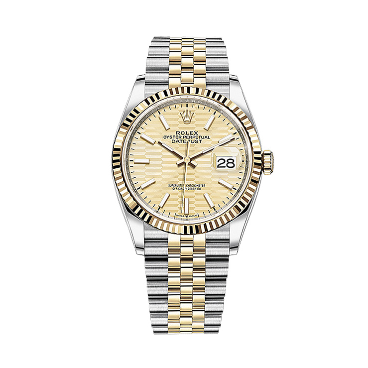 Datejust 36mm Steel & Yellow Gold Fluted Motif Dial Jubilee Bracelet