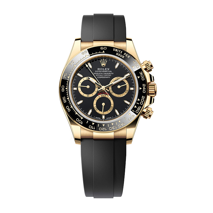 Cosmograph Daytona Yellow Gold Black Dial Oysterflex bracelet