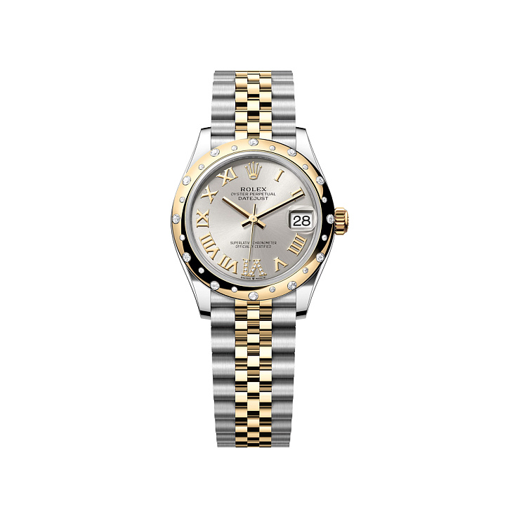 Datejust 31mm Steel & Yellow Gold Silver Vi Diamonds Domed Diamond Bezel Jubilee