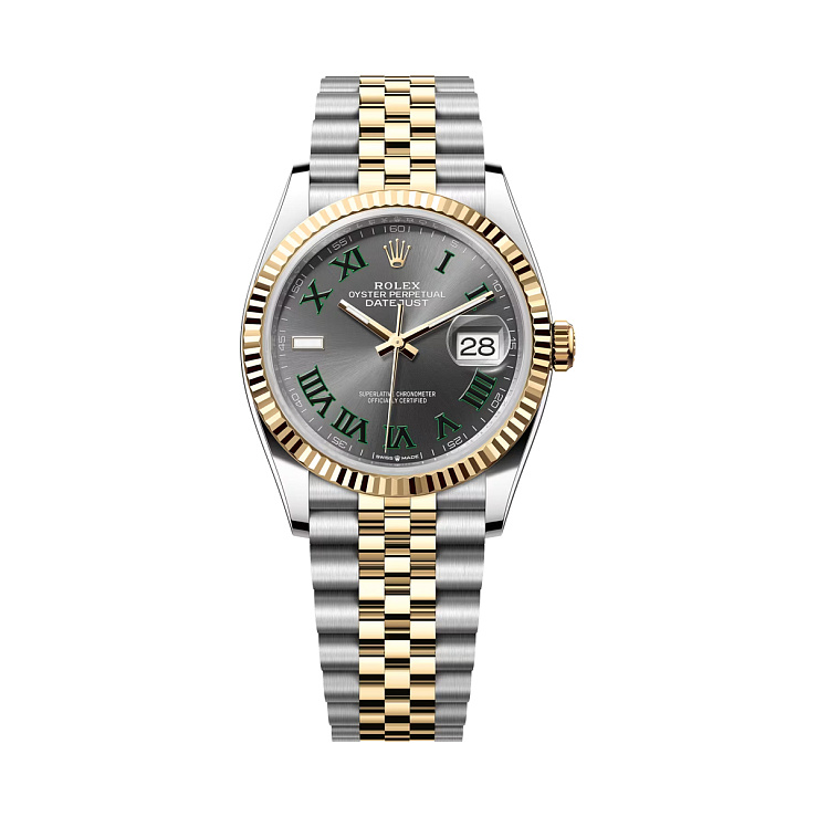 Datejust 36 mm Steel & yellow gold Wimbldon dial Jubilee bracelet