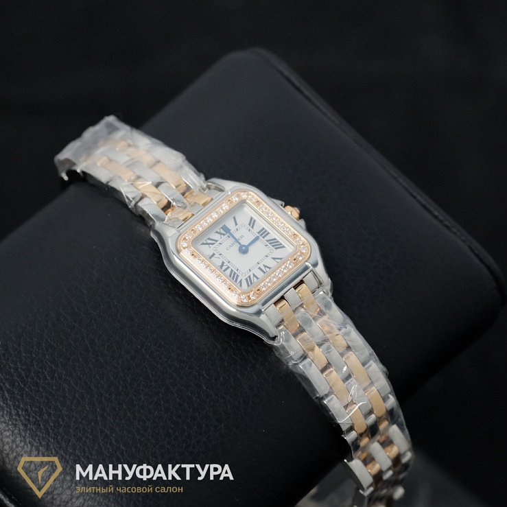 Panthere Small Steel/Rose Gold Diamonds