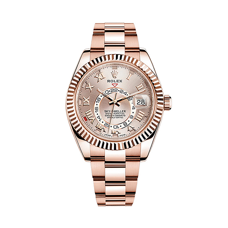 Sky-Dweller Rose Gold Sundust Roman Dial