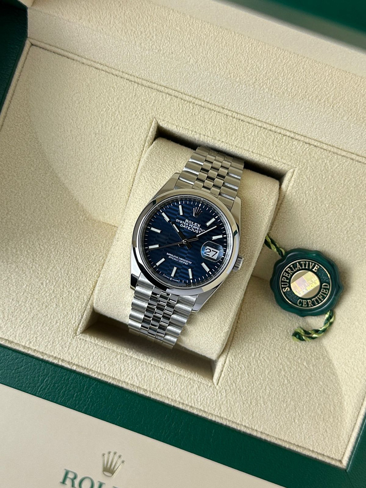 Datejust 36mm Steel Blue Motif Dial Jubilee bracelet