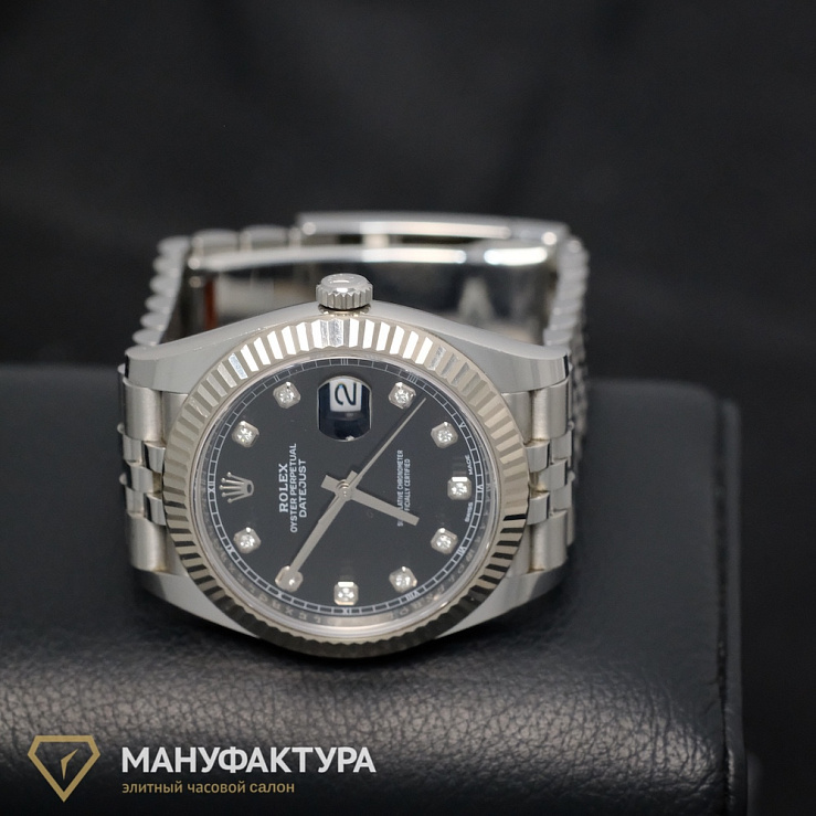 Datejust 41mm Black Dial Diamonds