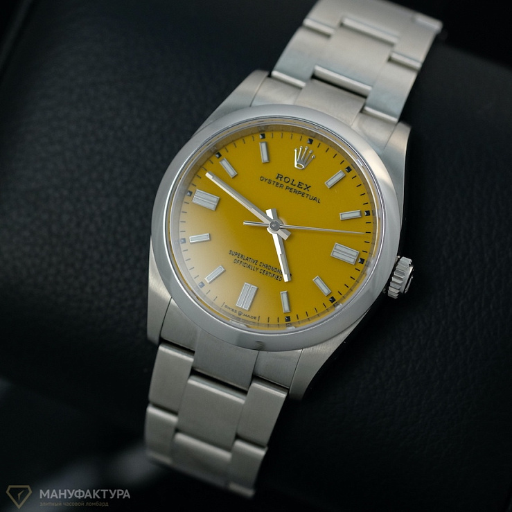 Oyster Perpetual 36 Stainless Steel Yellow Dial