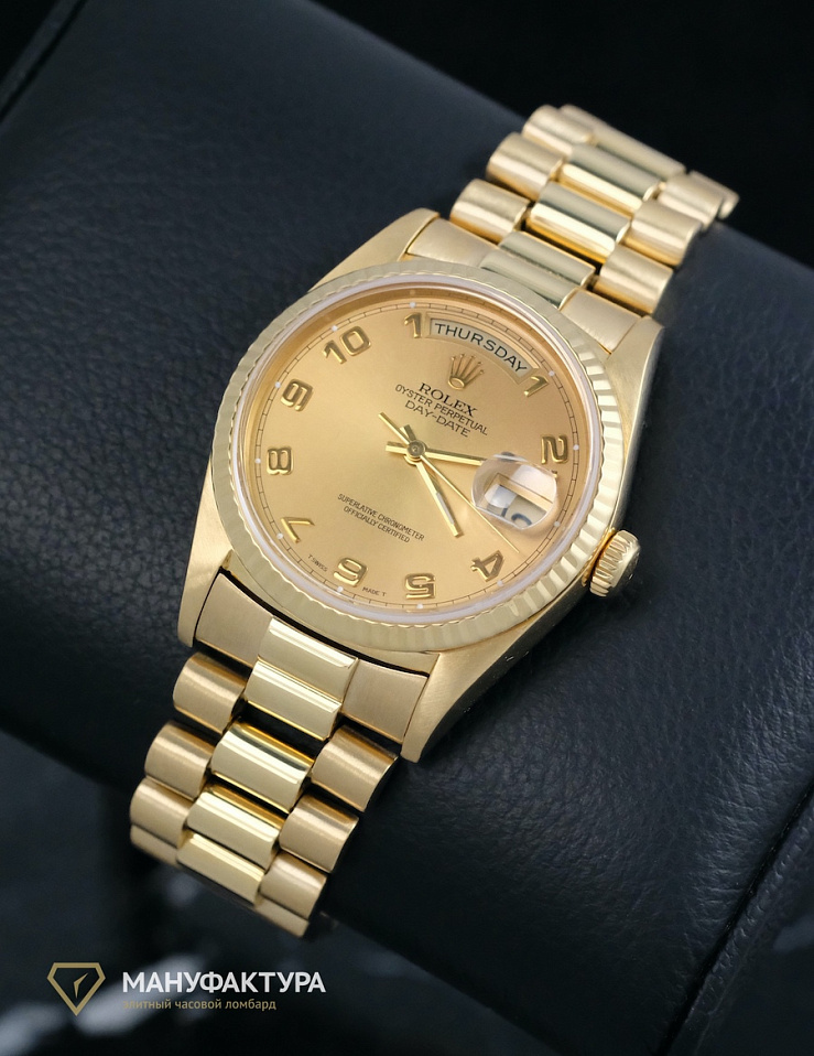 Day-Date 36mm President Champagne Arabic Dial