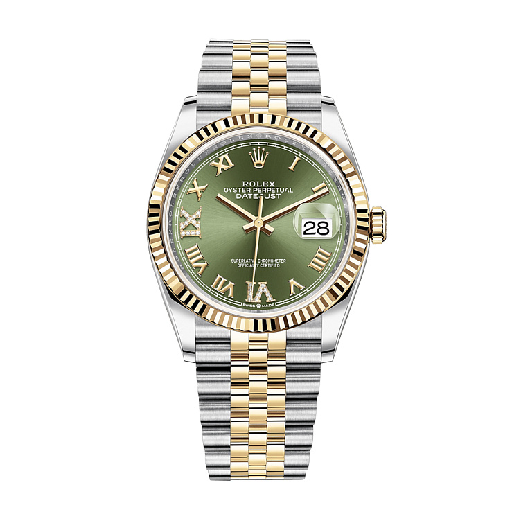 Oyster Perpetual Datejust 36 mm Rolesor Oystersteel and Yellow Gold