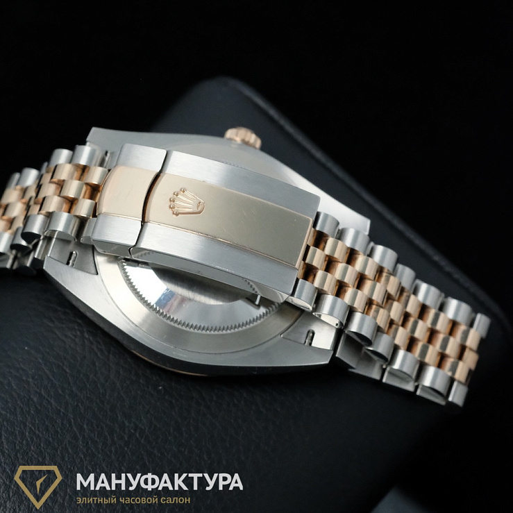 Datejust 41mm Steel Rose Gold Chocolate Dial