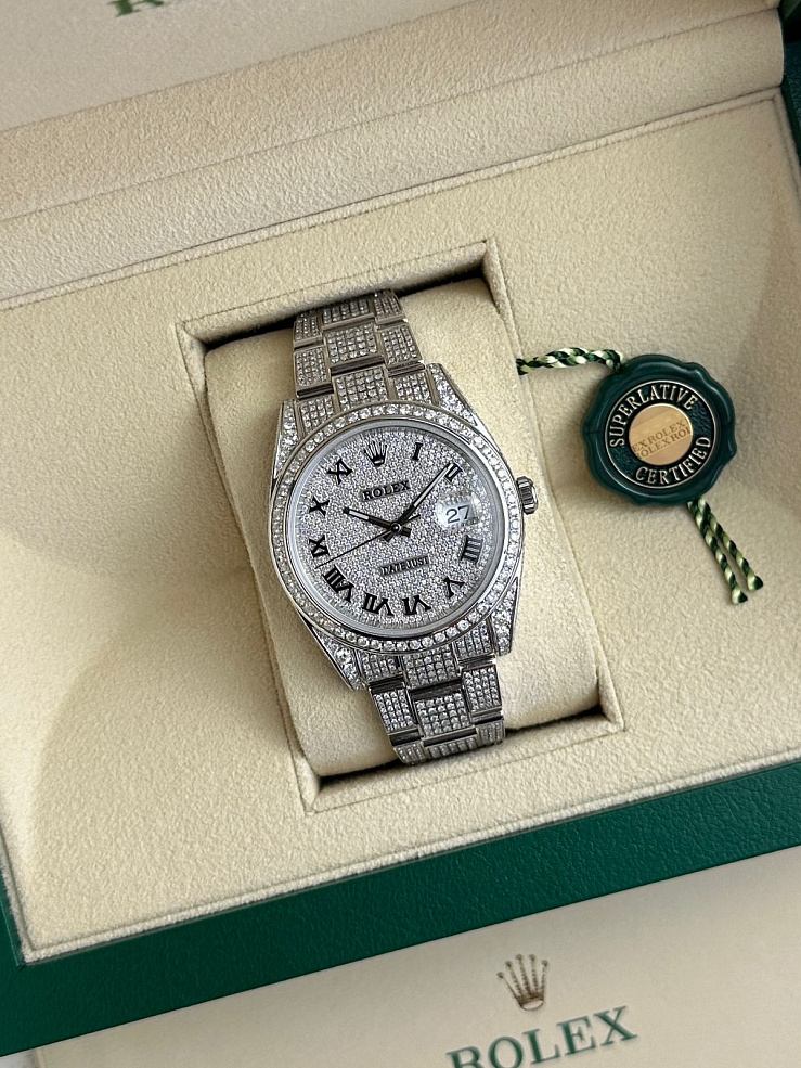 Datejust 41mm Custom Full Pave Iced Out Diamonds