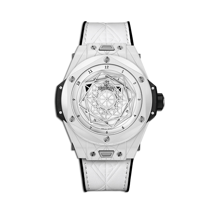 BIG BANG SANG BLEU CERAMIC WHITE 45 MM