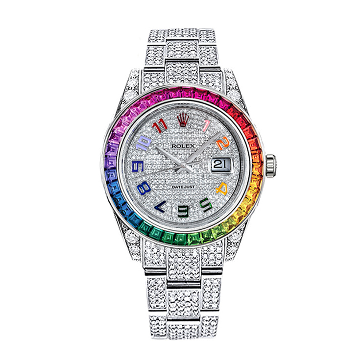 Datejust II Full Pave Rainbow