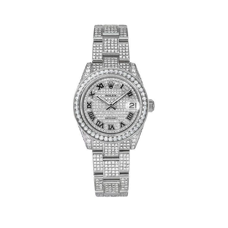 Datejust 31mm Custom Full Pave Iced Out Diamonds