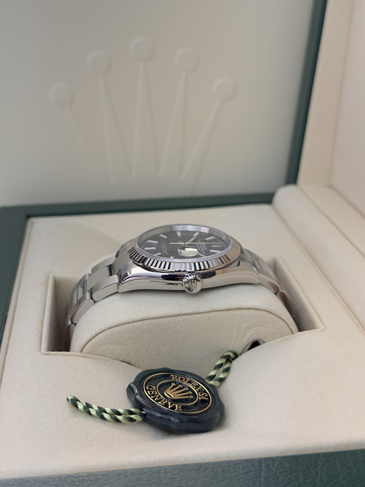 Datejust 36mm Steel & White Gold Blue Dial Oyster Bracelet