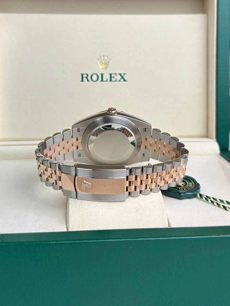 Datejust 41mm Steel & Rose Gold Chocolate Diamond Dial Jubilee Bracelet