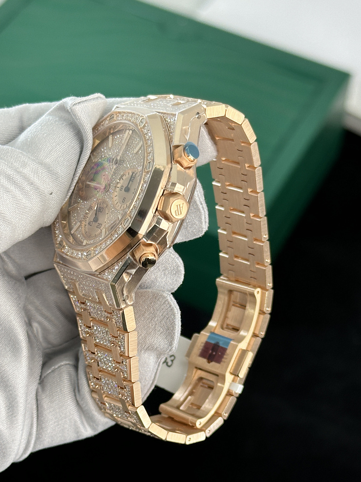 Royal Oak Chronograph 41mm Full Pave Diamonds