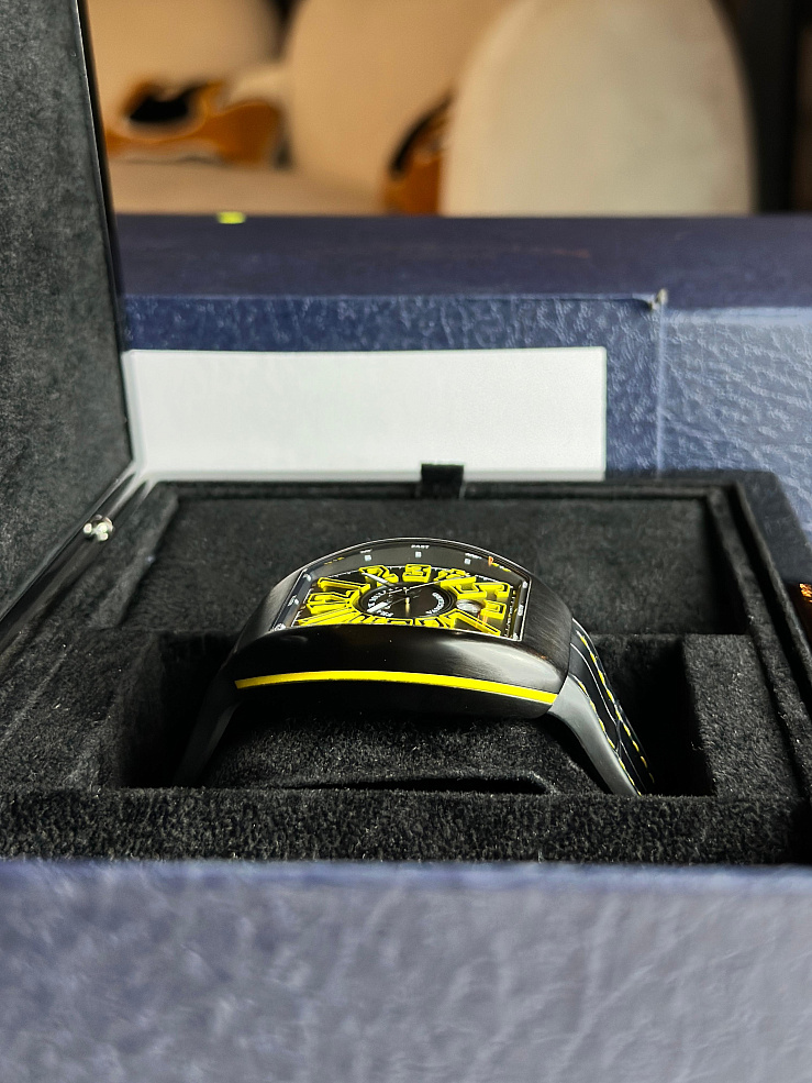 Vanguard Titanium Black and Yellow Dial 45mm