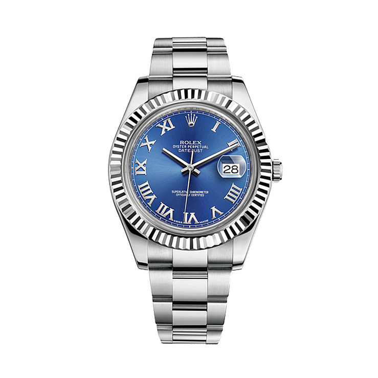 Datejust II 41 Blue Azzurro Romain Numeral Dial