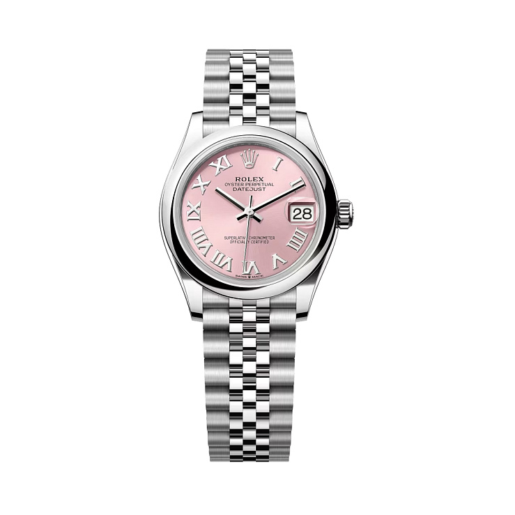 Datejust 31mm Steel pink Roman Dial Jubilee Bracelet