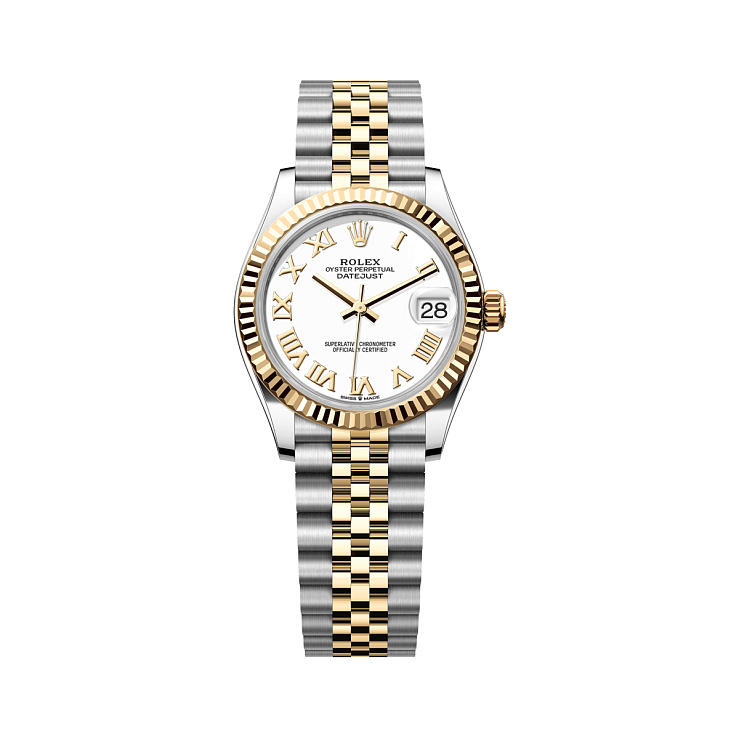 Datejust 31mm Steel & Yellow Gold White Roman Dial Jubilee