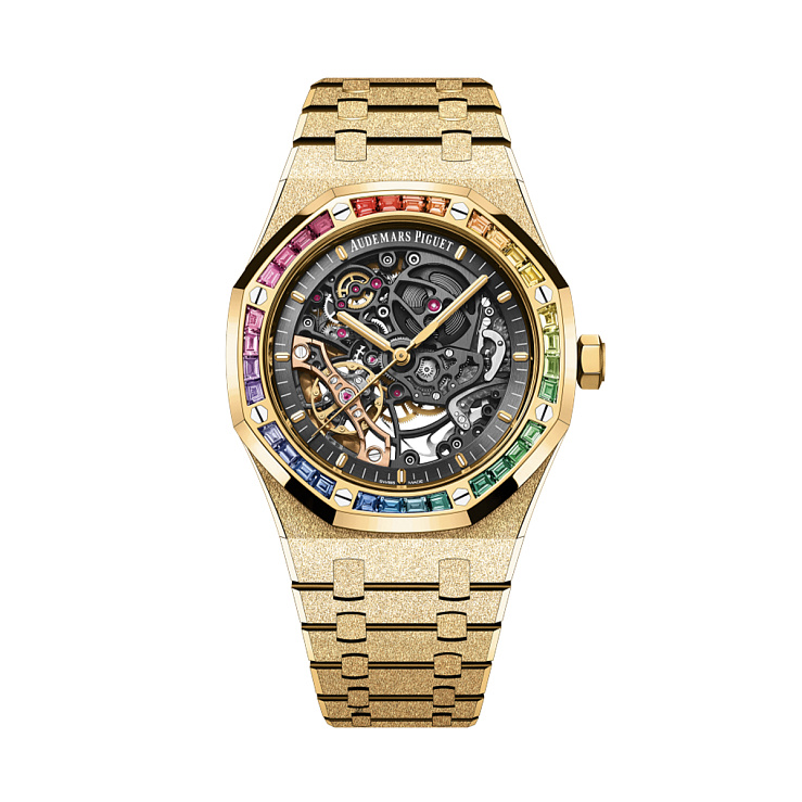 Royal Oak Frosted Yellow Gold Openworked