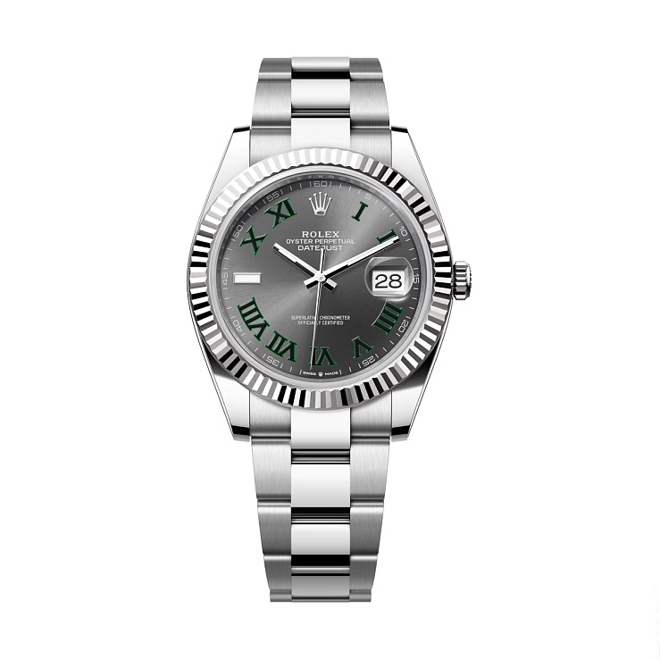 Datejust 41mm Steel & White Gold Wimbledon Dial Oyster bracelet