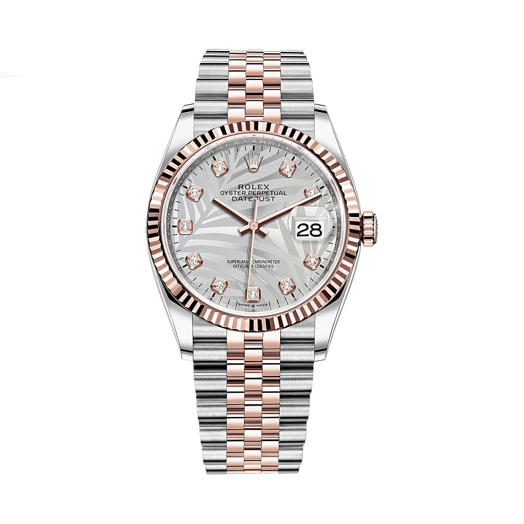 Datejust 36mm Steel and Everose Gold Flutted Dial