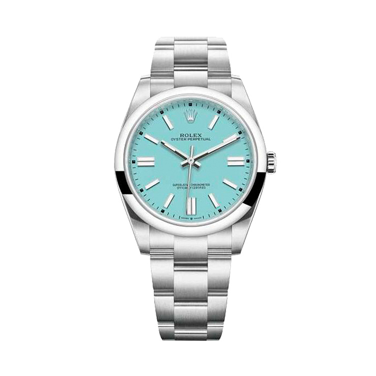 Oyster Perpetual 41 mm Turquoise Tiffany Custom Dial Custom